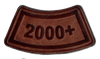 2000+ Flight Hours Leather Tab Patch/ Antique