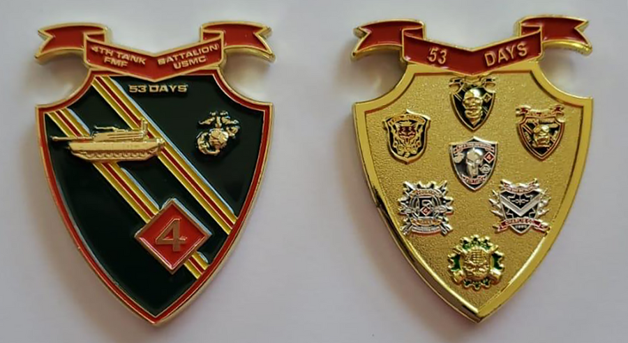 Officially Licensed USMC 4th Tank Bn Retirement coin