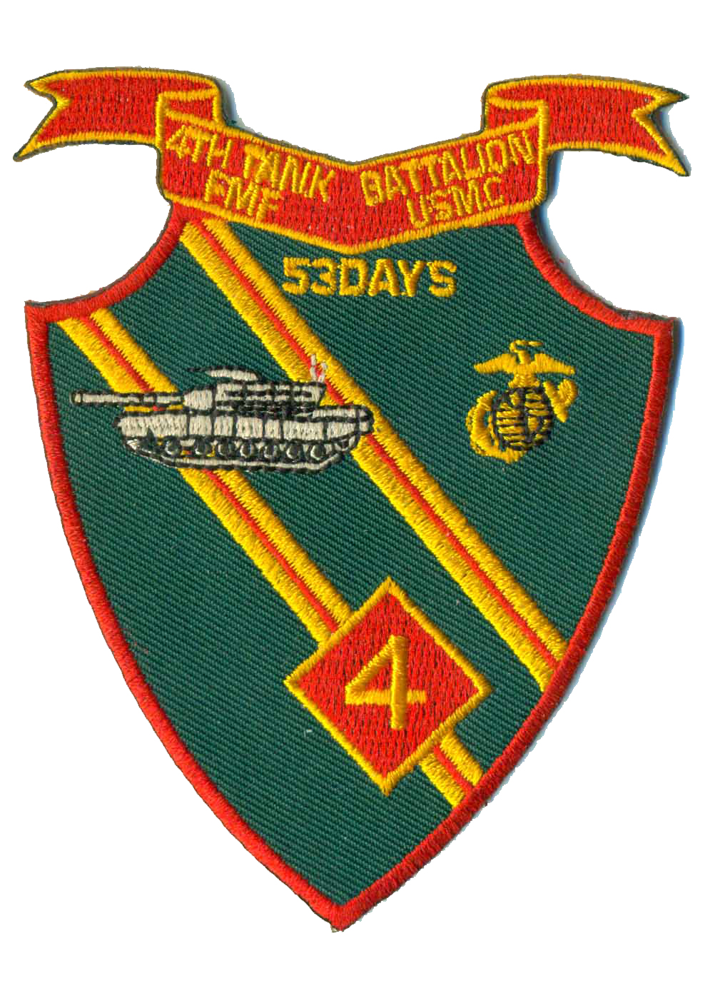 Officially Licensed USMC USMC 4th Tank Bn patch