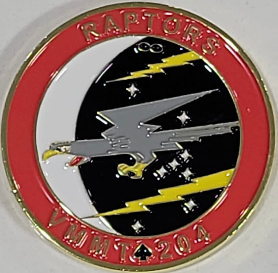 Officially Licensed USMC VMMT-204 Raptors Squadron Coin