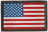 Hand Painted Leather American Flag Patch