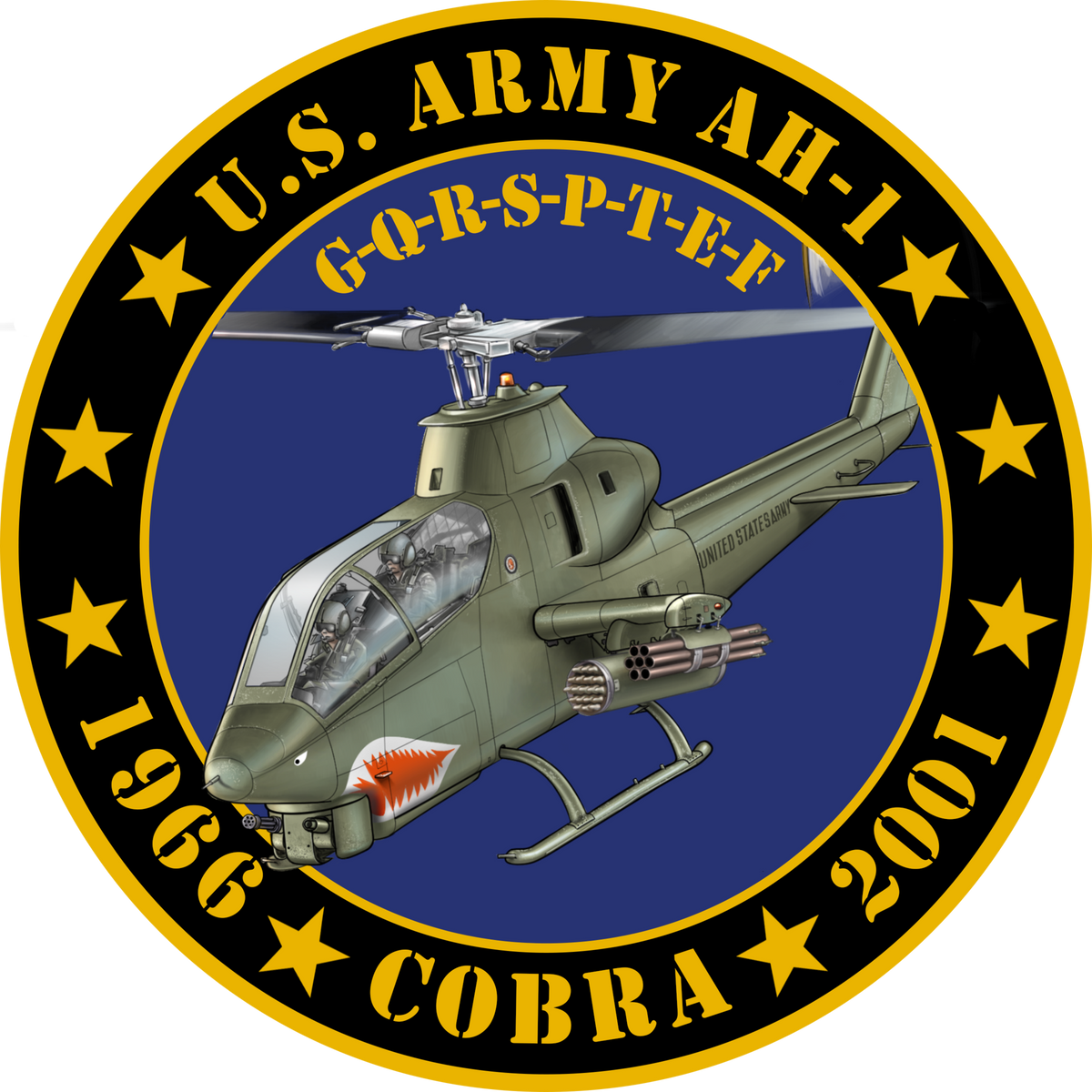 US Army AH-1 Cobra Tribute Sticker