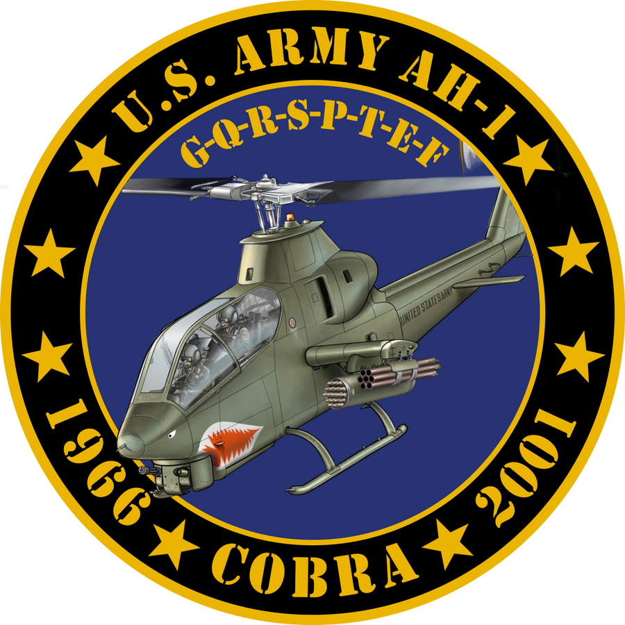 US Army AH-1 Cobra Tribute Sticker