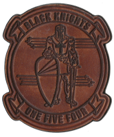 Officially Licensed US Navy VFA-154 Black Knights Hand Painted Leather Patch