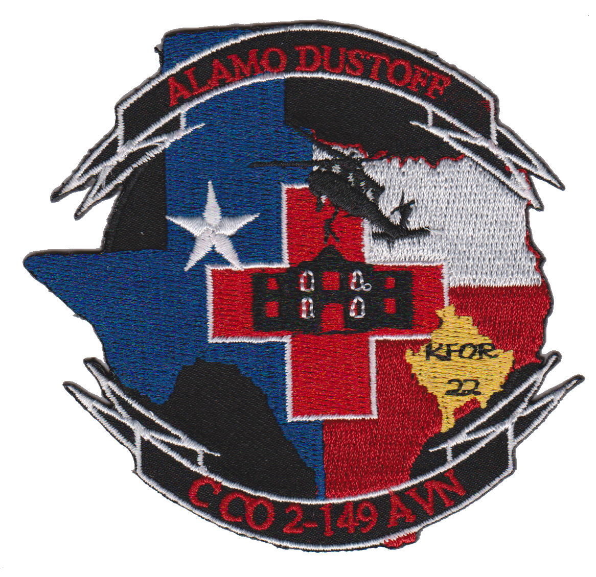 US Army C Co 2-149 Alamo Dustoff KFOR 22 Patch