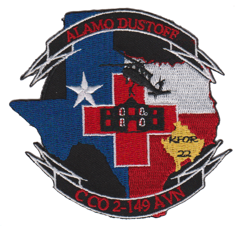 US Army C Co 2-149 Alamo Dustoff KFOR 22 Patch