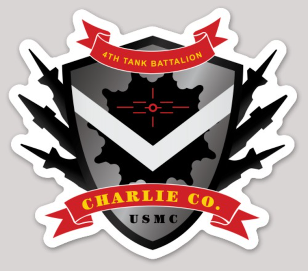 Officially Licensed USMC Charlie Co 4th Tank Bn Sticker