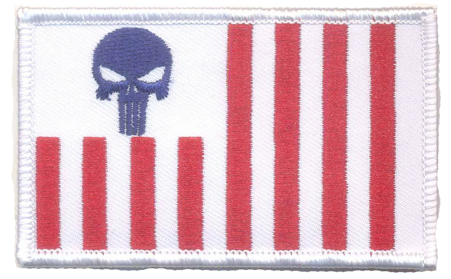US Customs Ensign with Punisher Skull Patch (CBP Ensign)