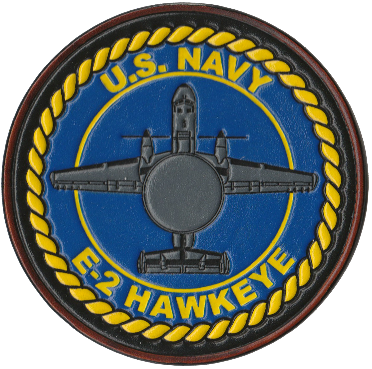 Officially Licensed US Navy E-2 Hawkeye Leather Patch
