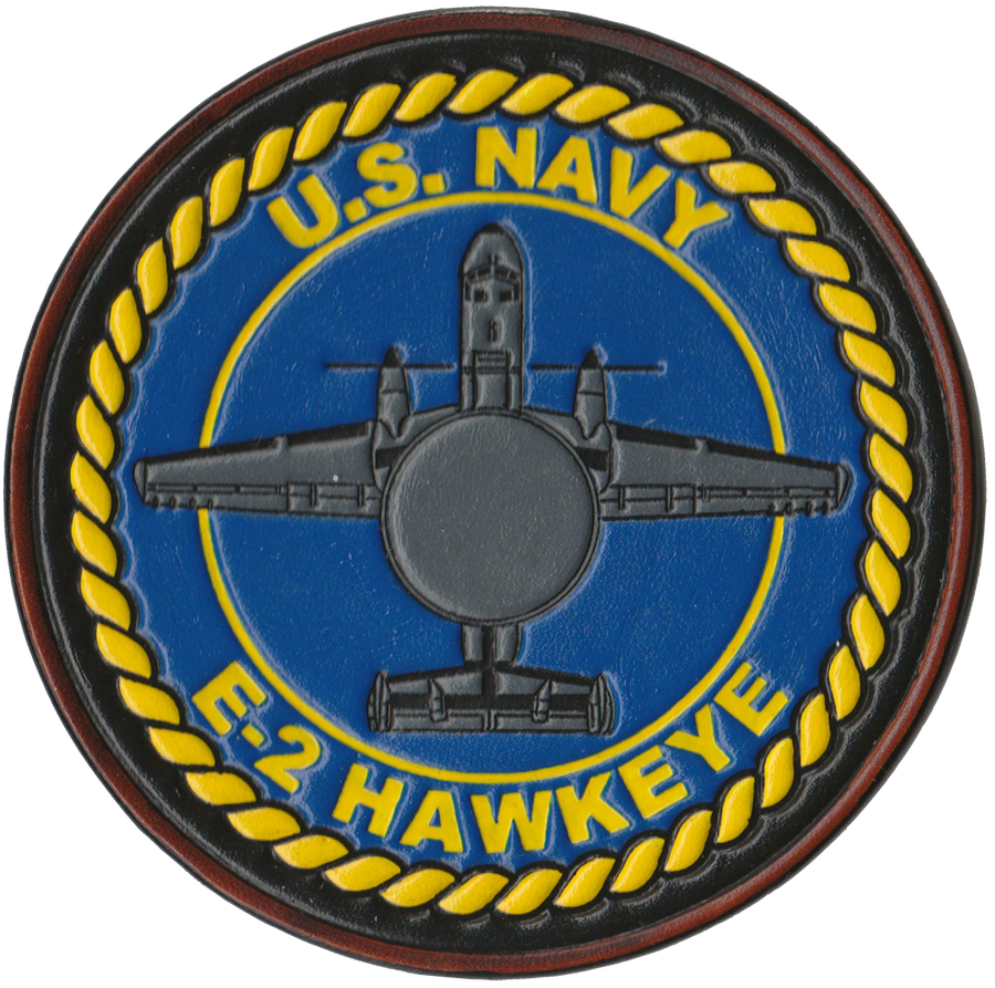 Officially Licensed US Navy E-2 Hawkeye Leather Patch