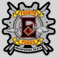 Officially Licensed USMC Echo Co 4th Tank Bn Whispering Death Sticker
