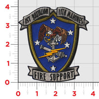Officially Licensed USMC 1st Battalion 11th Marines Fire Support Patch