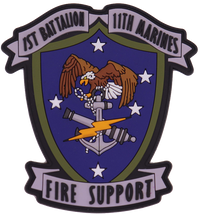 Officially Licensed USMC 1st Battalion 11th Marines Fire Support Patch
