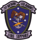 Officially Licensed USMC 1st Battalion 11th Marines Fire Support Patch