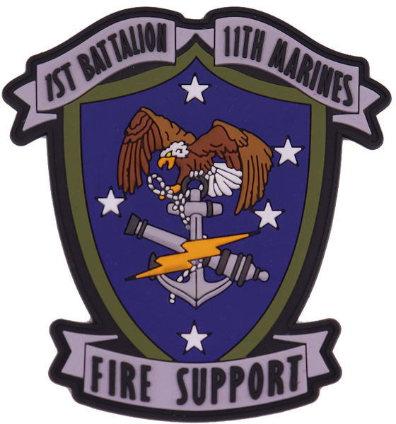 Officially Licensed USMC 1st Battalion 11th Marines Fire Support Patch