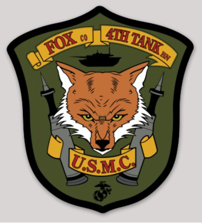 Officially Licensed USMC Fox Co 4th Tank Bn Sticker