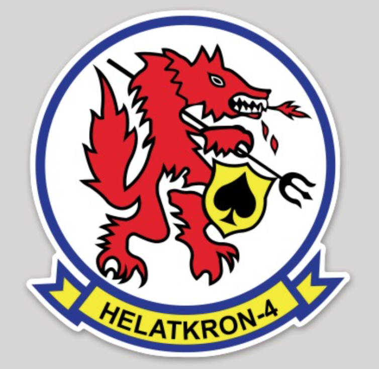 Officially Licensed US Navy HAL-4 Red Wolves stickers