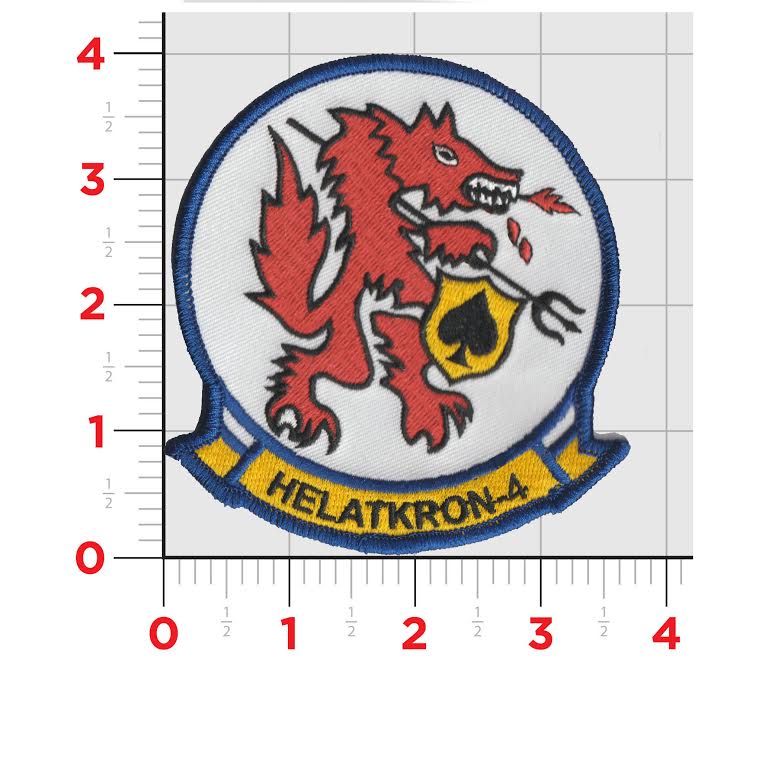 Officially Licensed US Navy HAL-4 Red Wolves Patch