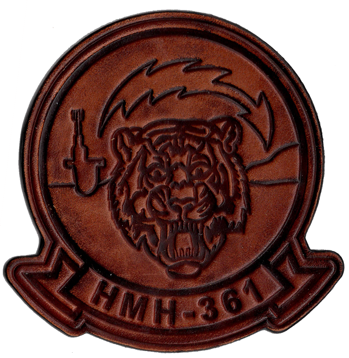 Officially Licensed USMC HMH-361 Flying Tigers Leather Patch