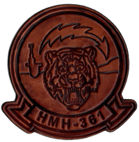 Officially Licensed USMC HMH-361 Flying Tigers Leather Patch