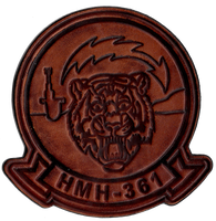 Officially Licensed USMC HMH-361 Flying Tigers Leather Patch