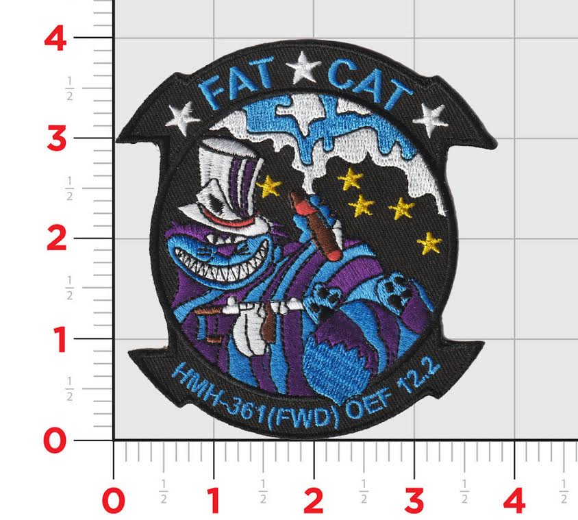 Buy Official HMH-361 Fat Cat Patch | MarinePatches.com