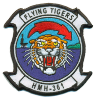 Officially Licensed USMC HMH-361 Flying Tigers Current Yellow Eyes Patches
