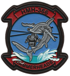 Officially Licensed HMH-366 Hammerheads Hand Painted Leather Patch