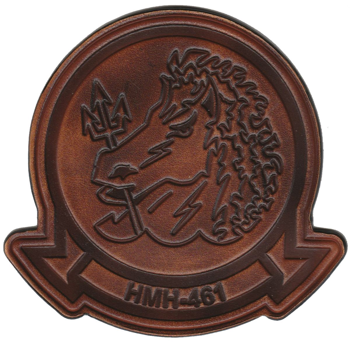 Officially Licensed HMH-461 Iron Horse Leather Patches