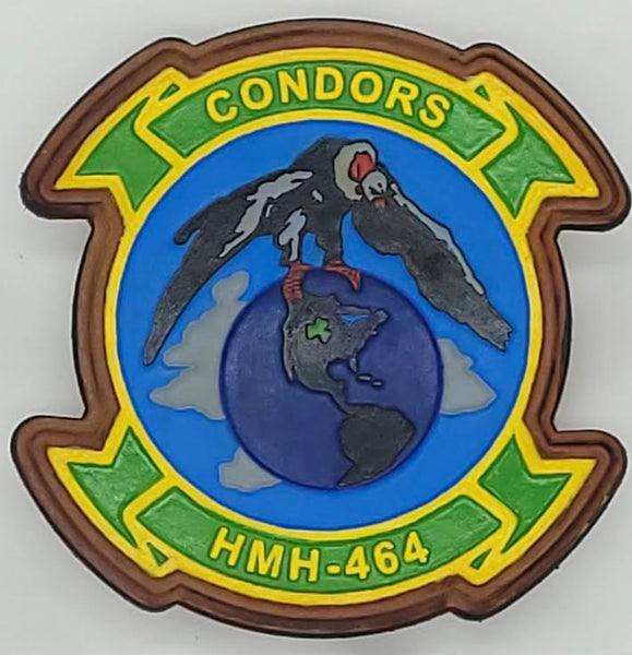 Officially Licensed USMC HMH-464 Condors Leather Patch