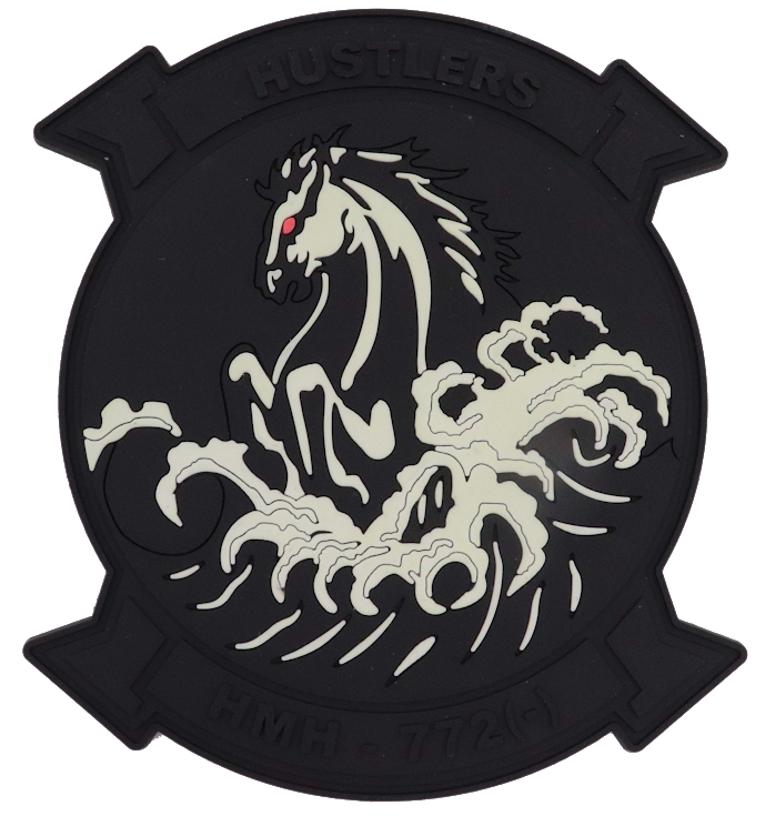 Officially Licensed USMC HMH-772 Hustlers PVC patches