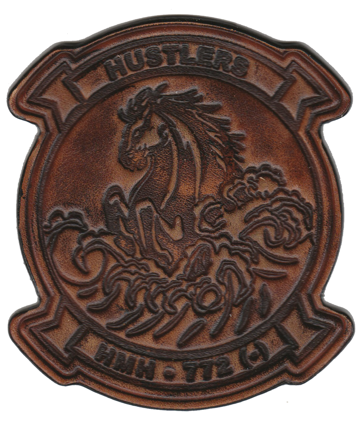Officially Licensed HMH-772 Hustlers Leather Patches