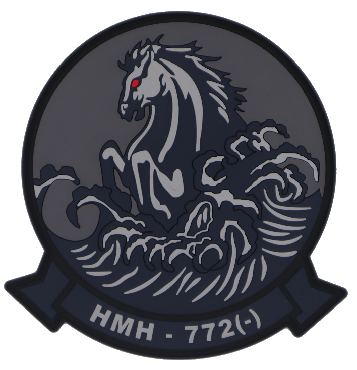 Officially Licensed USMC HMH-772 Hustlers PVC patches