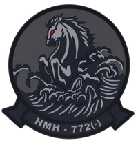 Officially Licensed USMC HMH-772 Hustlers PVC patches