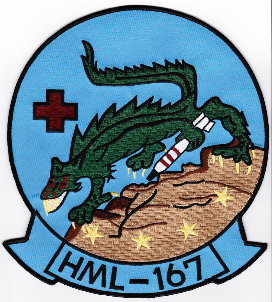 Officially Licensed USMC HML-167 Warriors Large Patch