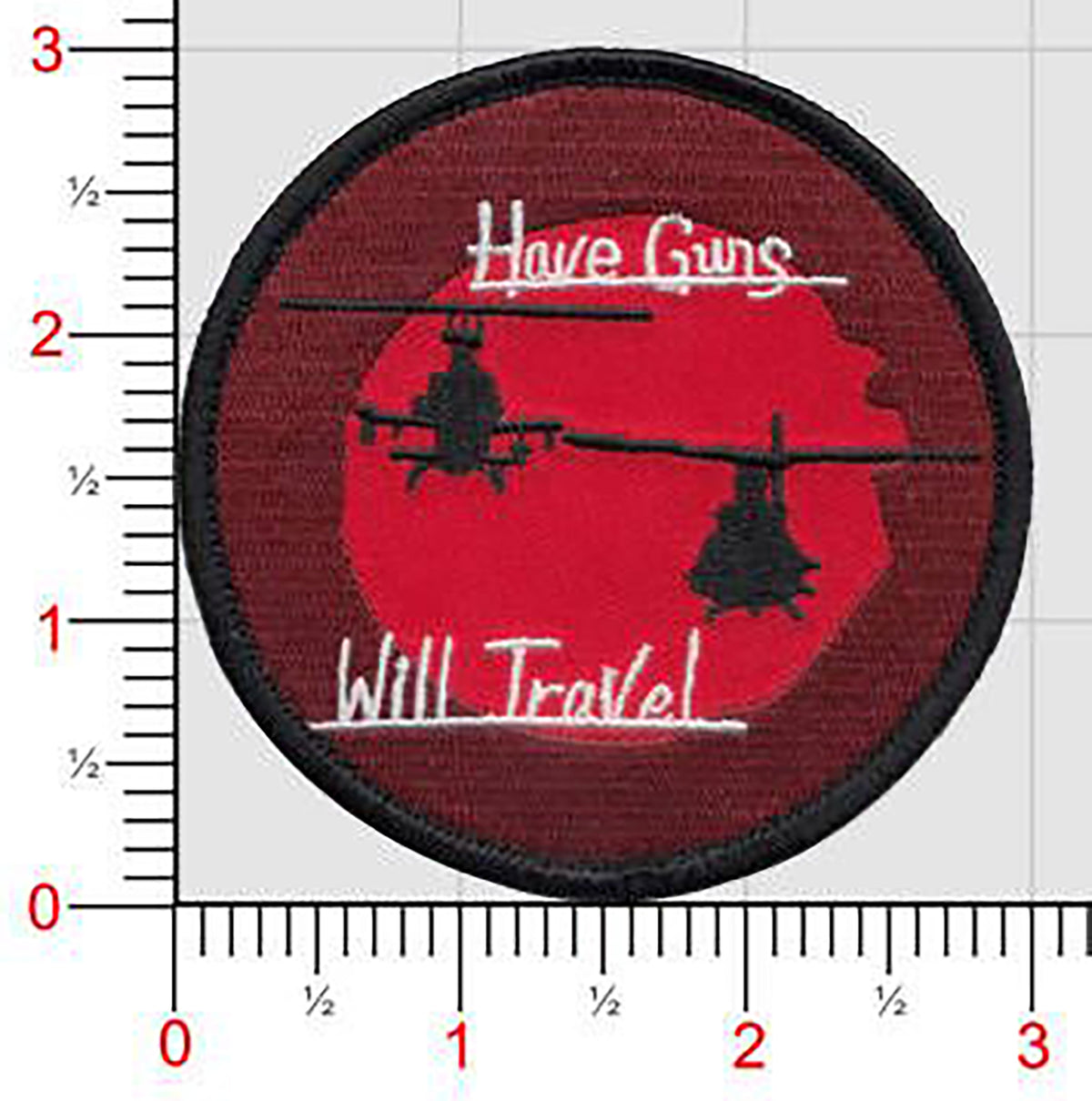 Official HMLA-167 Have Guns Will Travel Shoulder Patches