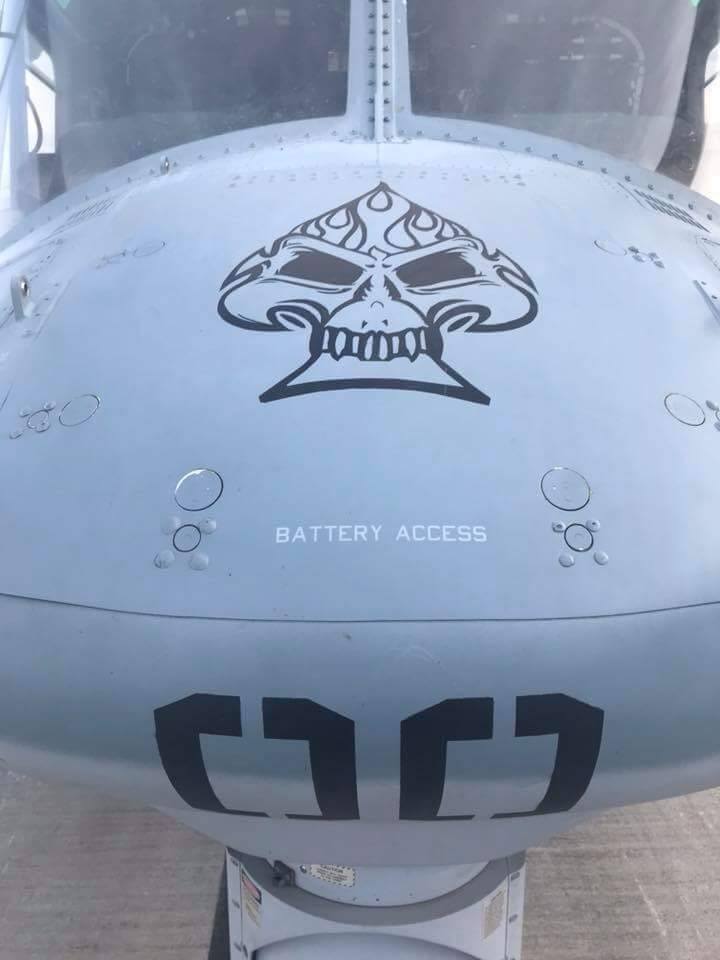Official HMLA-267 El Fuego Skull Sticker
