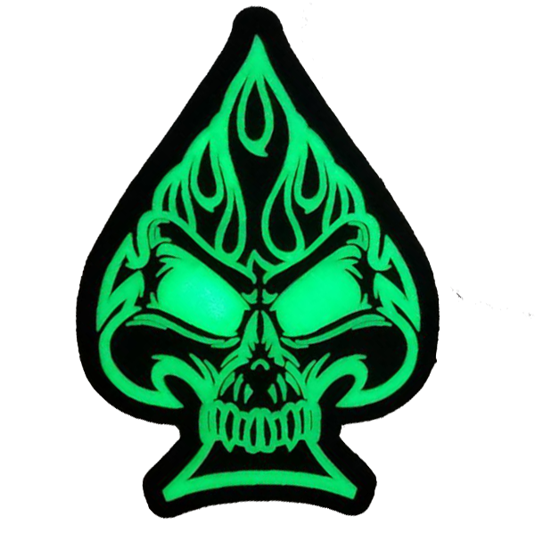 Official HMLA-267 Flagship (El Fuego) Skull PVC Glow Patch