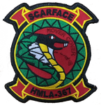 Officially Licensed USMC HMLA-367 Scarface Hover Cover Throwback Patch