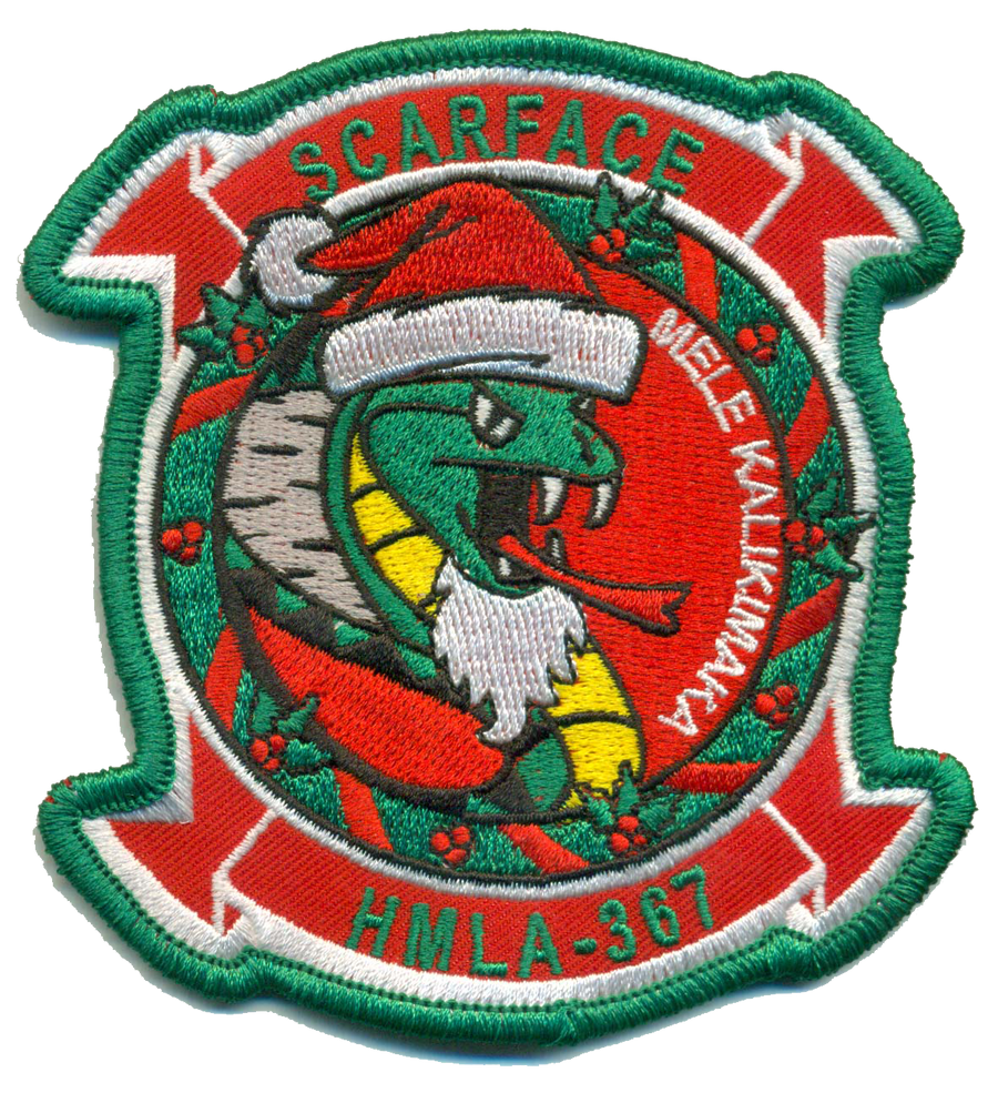 Officially Licensed USMC HMLA-367 Scarface Christmas Patch