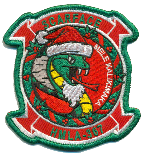 Officially Licensed USMC HMLA-367 Scarface Christmas Patch