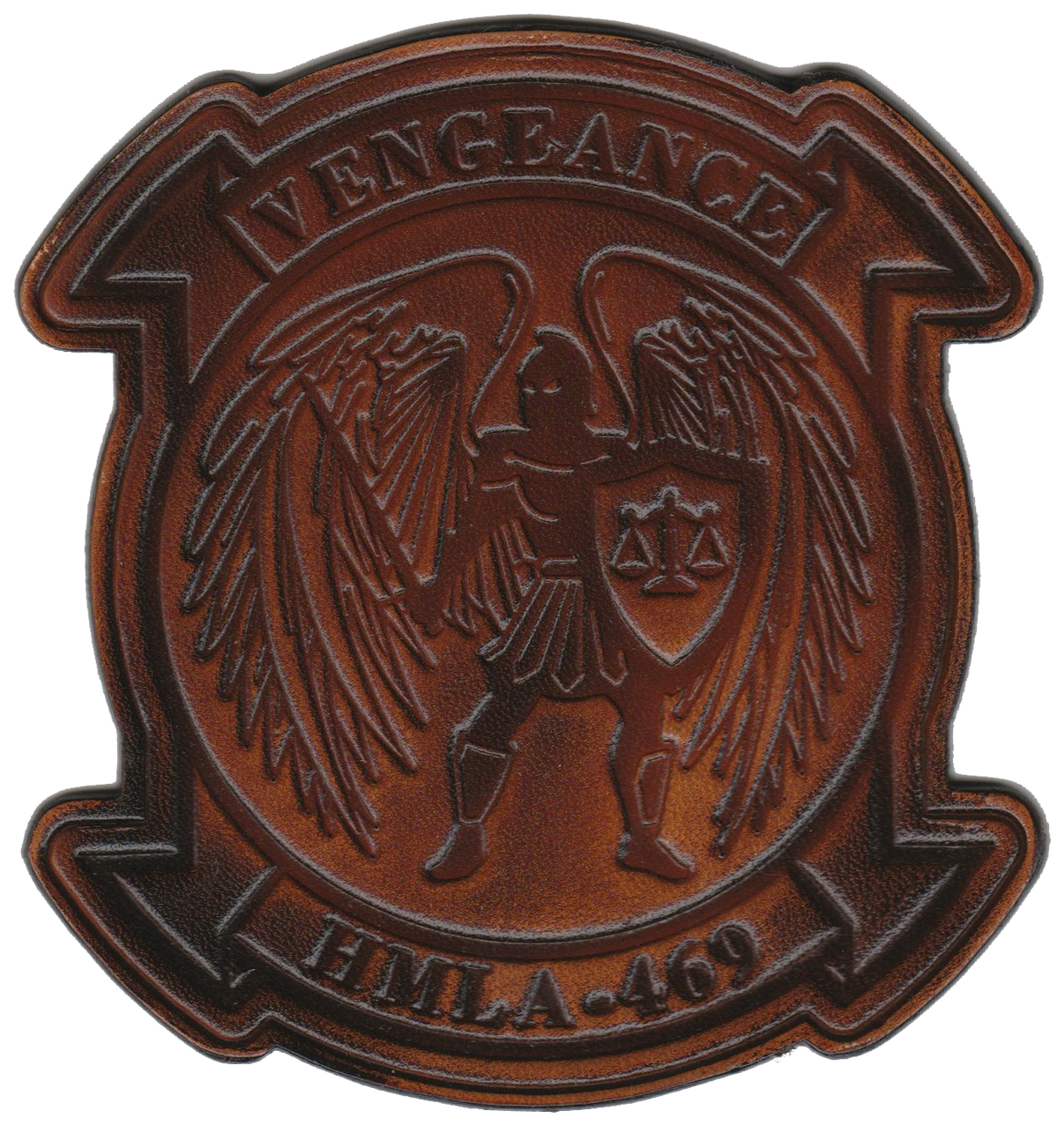 Officially Licensed HMLA-469 Vengeance Leather Squadron Patches