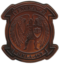 Officially Licensed HMLA-469 Vengeance Leather Squadron Patches