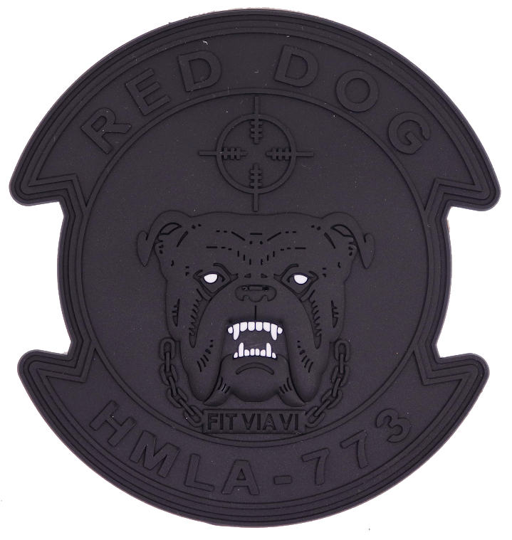 Officially Licensed USMC HMLA-773 Red Dog PVC Patches