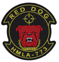 Officially Licensed USMC HMLA-773 Red Dog PVC Patches