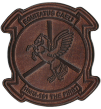 Officially Licensed HMM-161 Greyhawks Hand Painted Leather Patch