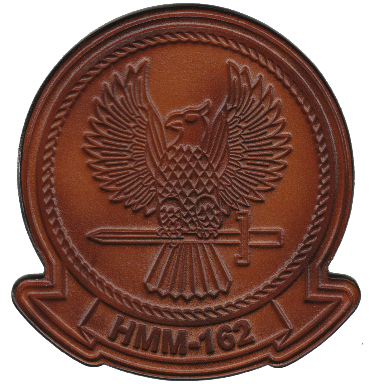 Officially Licensed USMC HMM-162 Golden Eagles Leather Patches