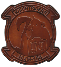Officially Licensed USMC HMM-164 Knightriders Leather Patches