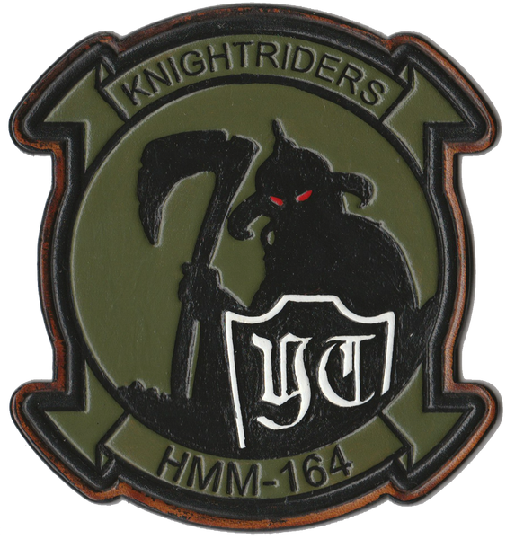 Officially Licensed USMC HMM-164 Knightriders Leather Patches
