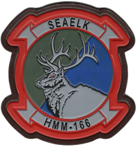 Officially Licensed HMM-166 Seaelks Hand Painted Leather Patch